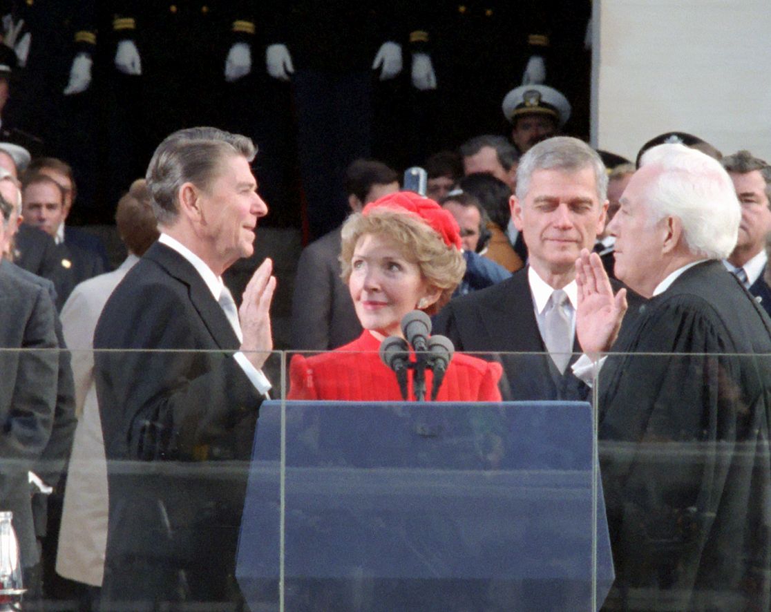 Reagan Being Sworn In