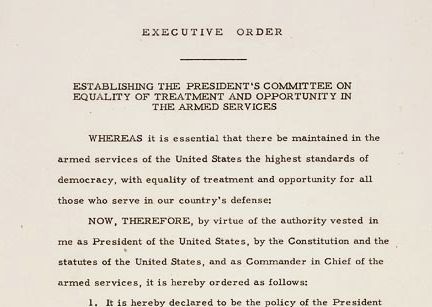 Truman's Order De-Segregating the Military