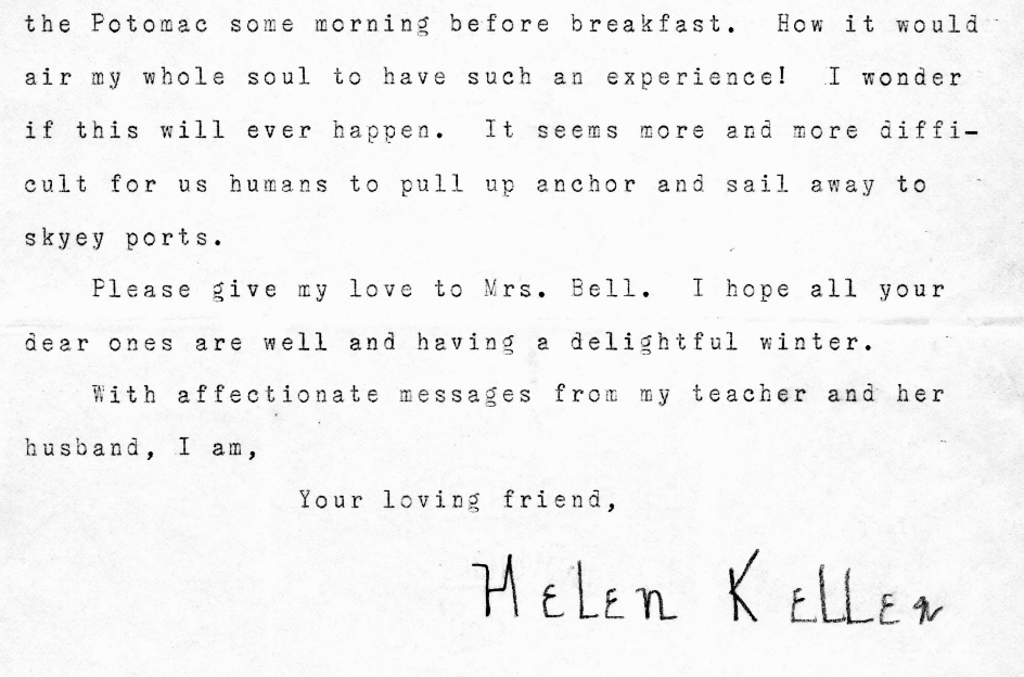 Helen Keller signature