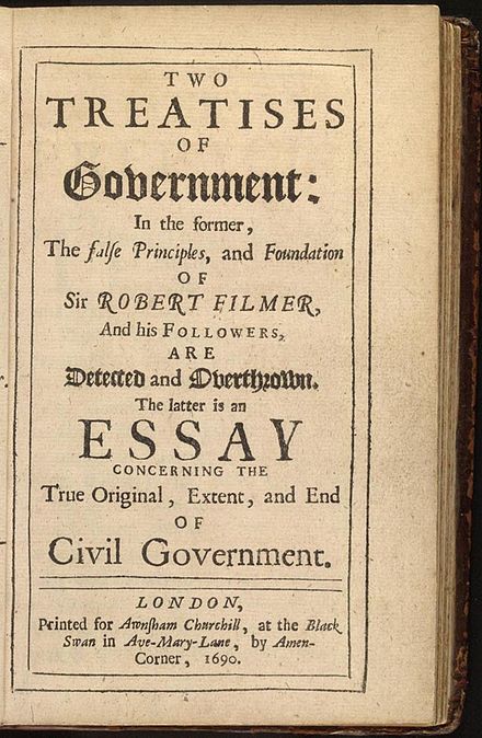 Two Treatises of Government Title Page