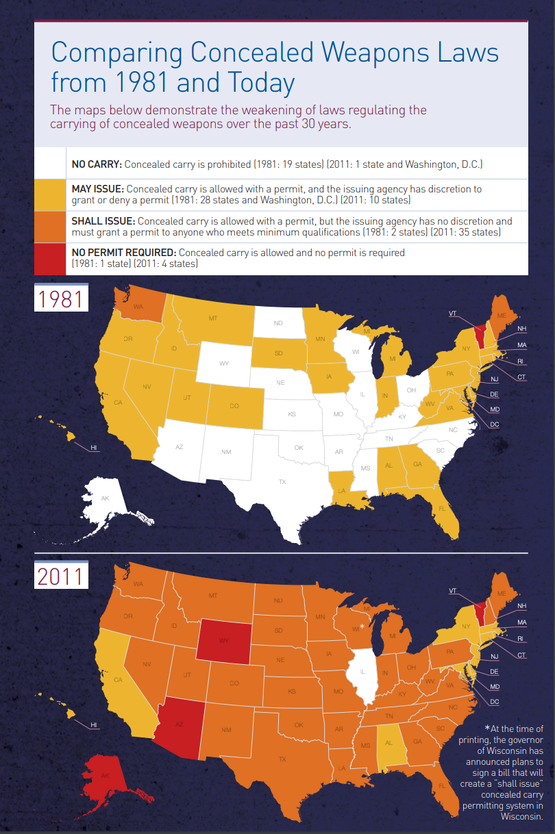 Concealed Carry Weapon Law Maps 