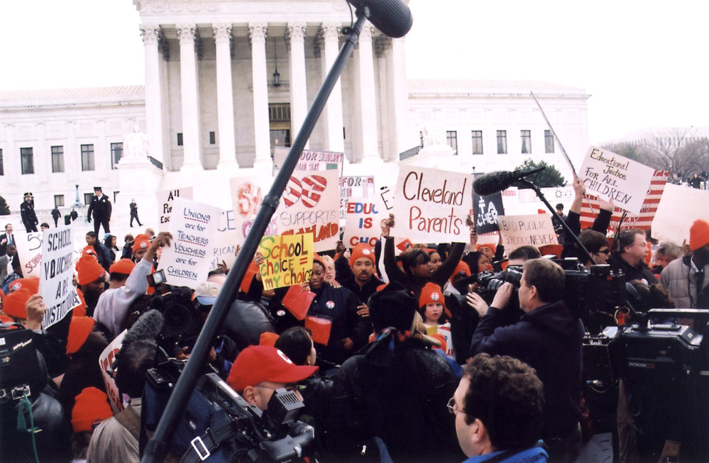 Protestors at the Supreme Court 