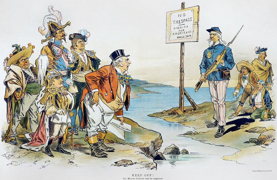 "Keep Off!" cartoon