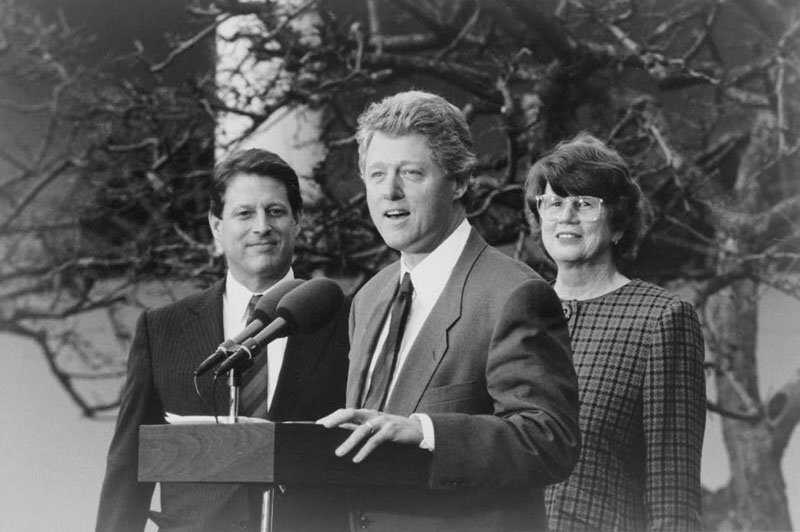 President Bill Clinton with Albert Gore and Janet Reno, 1993. Courtesy: Library of Congress