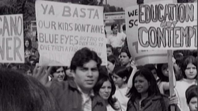 Picture of Mexican American students protesting
