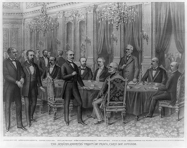 Representatives meeting in Paris to sign the Treaty