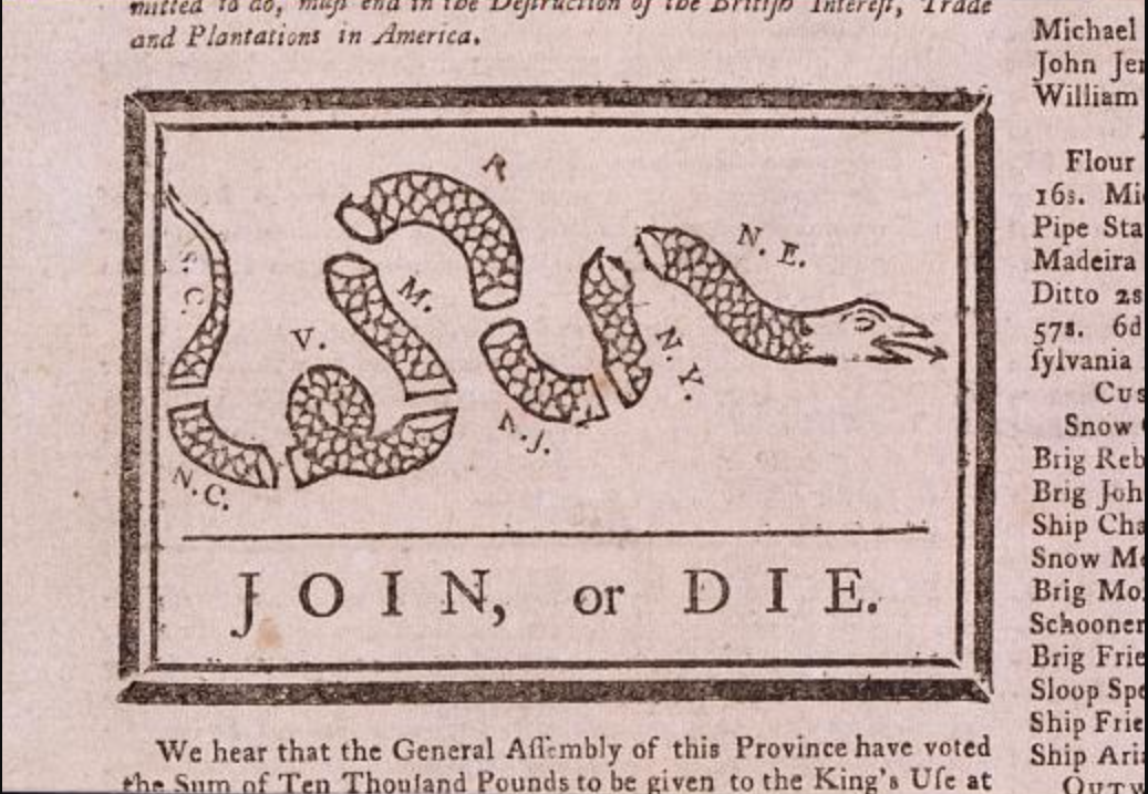 Join, Or Die Cartoon