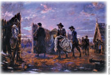 Painting of Jamestown Life. 