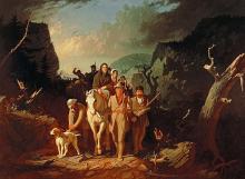 Daniel Boone Escorting the American Settlers Through the Cumberland Gap by George Caleb Bingham 