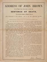 Broadside of John Brown's Last Speech