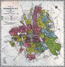 Redlining Map, Charlotte, North Carolina, 1935