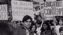 Picture of Mexican American students protesting