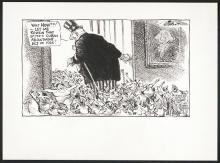 Political cartoon depicting the results of the Cuban Adjustment Act