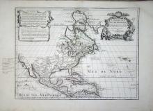 L'Amerique Septentrionale 1700 Map by Guilaume Delisle