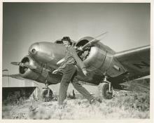 Earhart and her Lockheed Electra “Flying Laboratory.”