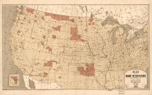 Map showing Indian reservations within the limits of the United States : 1883