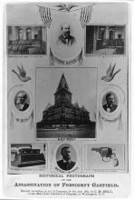 Historical photograph of the assassination of President Garfield